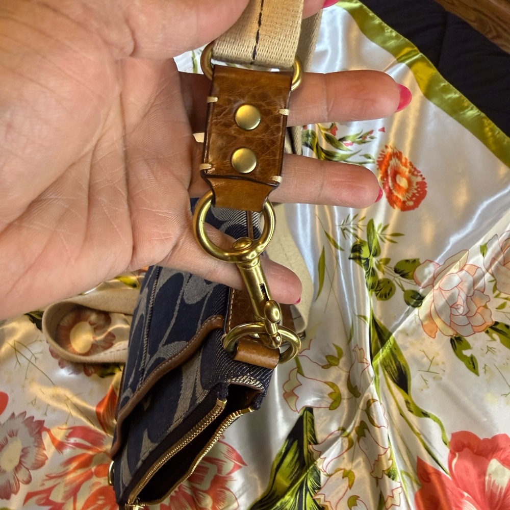 Coach Signature Denim Crossbody Bag - Picture 15 of 16